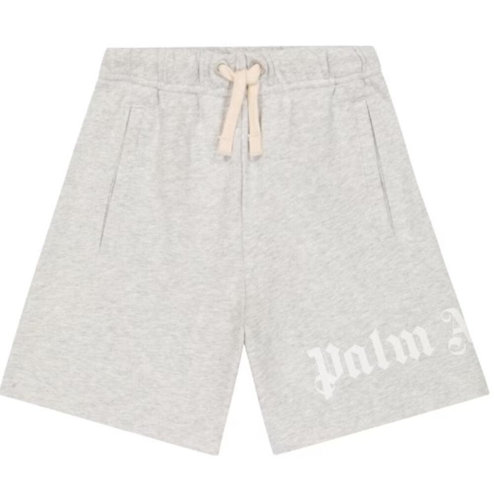 RETAIL $255 Palm Angels Kids Cotton Jersey Logo Shorts*BRAND-NEW with tags*SZ 10